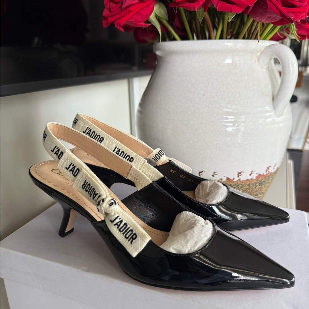 Dior Black Patent Leather Stiletto Heels